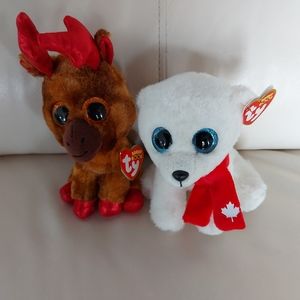 Lot of 2 Canadian themed TY Beanie boos